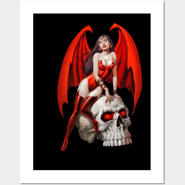 Succubus and Skull Wall Art by Paul_Abrams